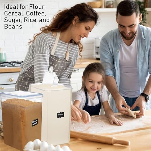 2 PC (8.5L / 287 Oz) Extra Large Pantry Flour Sugar Storage Containers Set