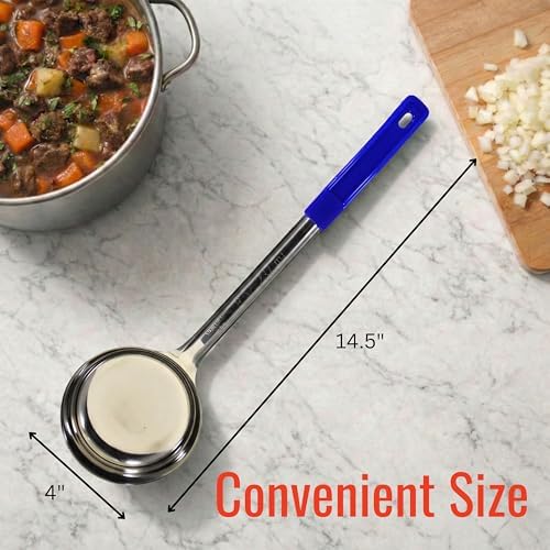 8 oz Solid Stainless Steel Portion Control Ladle Spoodle - [Pack of 2]