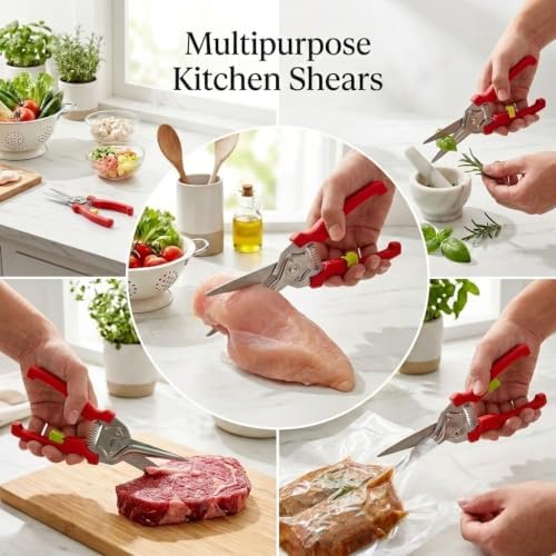 Kitchen Scissors, Stainless Steel Poultry Shears, Sharp Heavy Duty Scissors