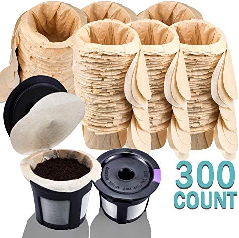 CAPMESSO 2 Reusable K Cups & 300 Unbleached Coffee Filters with Genius Lid