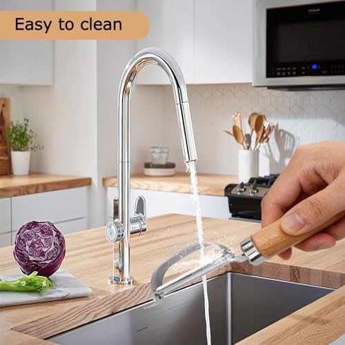 Vegetable Peeler, Stainless Steel Blade Potato Peeler with Wood Handle, Fruit Peeler for Carrot, Apple, Veggie, Kitchen Gadget for Easy Peeling