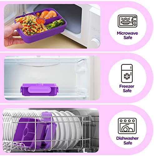 Jelife Lunch Box Kids Bento Box, Large Bento-Style Leakproof