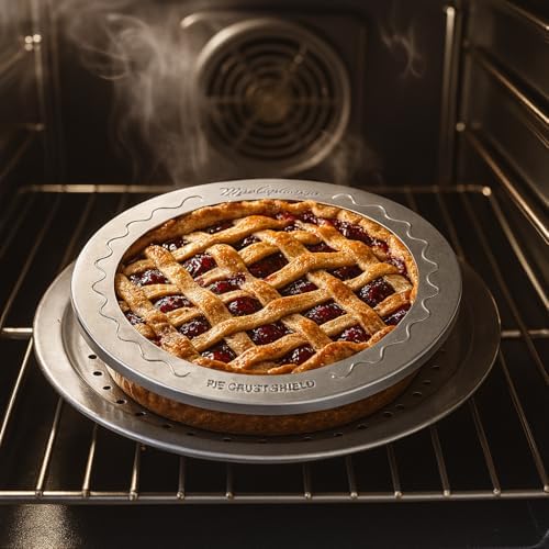Mrs. Anderson's Baking Pie Crust Protector Shield, Fits Up To 8-Inch Pie Plates, Prevents Over-Browning And Spills