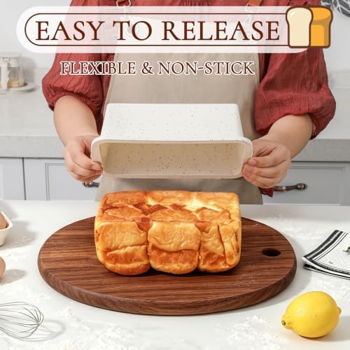 Bread Pan for Homemade Bread - Nonstick Baking Pans Set for 8.5 x 4.5" Loaf