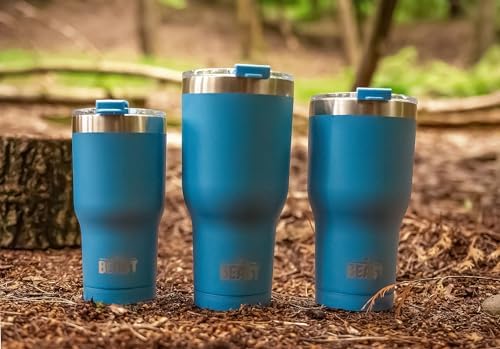 Beast 30 oz Tumbler Stainless Steel Vacuum Insulated Coffee Ice Cup Double Wall Travel Flask (Stormy Sky Blue)