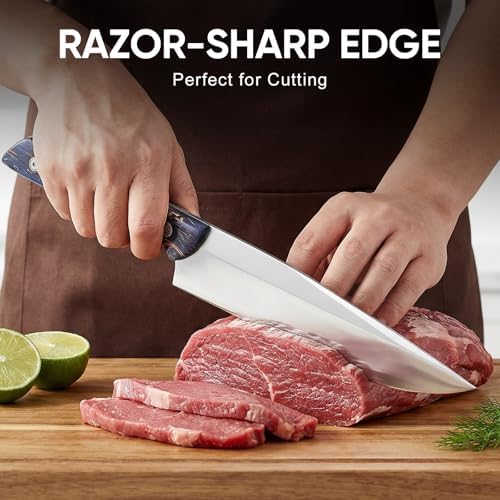 Topfeel 3-Piece Kitchen Knife Set, 5Cr15MoV High Carbon Stainless Steel