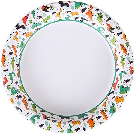 Glad for Kids Disposable Paper Plates, Dinosaurs, 8.5 Inch, 20 Count, 6-Pk