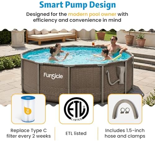 Funsicle SkimmerPlus 1,500 GPH Filter Pump for Above Ground Swimming Pools