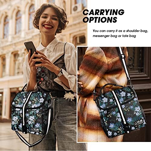 VLM Lunch Box for Women, Insulated Lunch Bag Women, Cute Floral Lunch Tote