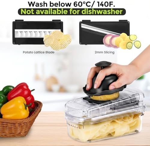 Yusshn Vegetable Chopper, 12-in-1 Food Veggie Chopper Cutter with Container