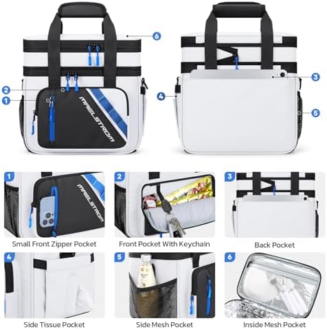 Maelstrom Insulated Lunch Box, 20L Double Deck Cooler Bag for Men Women