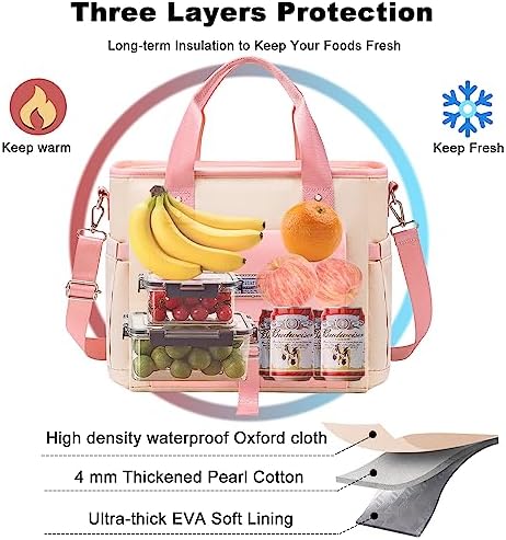 Weitars Insulated Lunch Bag for Women Men,Leak Proof Lunch Box for Work