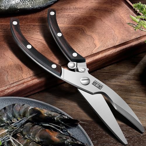 HOSHANHO Kitchen Scissors Heavy Duty, Sharp Kitchen Shears for Poultry