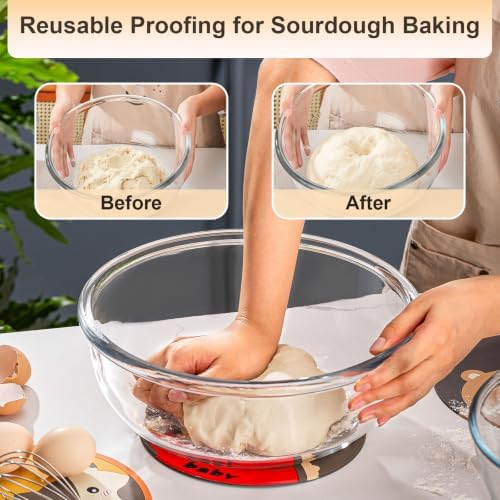 6.3 Quart Large Glass Mixing Bowl for Sourdough Bread