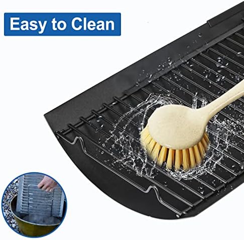 Uniflasy 15.75" - 27.56" Adjustable Ash Pan Replacement for Chargriller 5050 1224 5072 5650 2121 E1224 3001 5252 2123 1324, Fit Oklahoma Joe's, Royal Gourmet, Charbroil Replacement Part Grill Grate