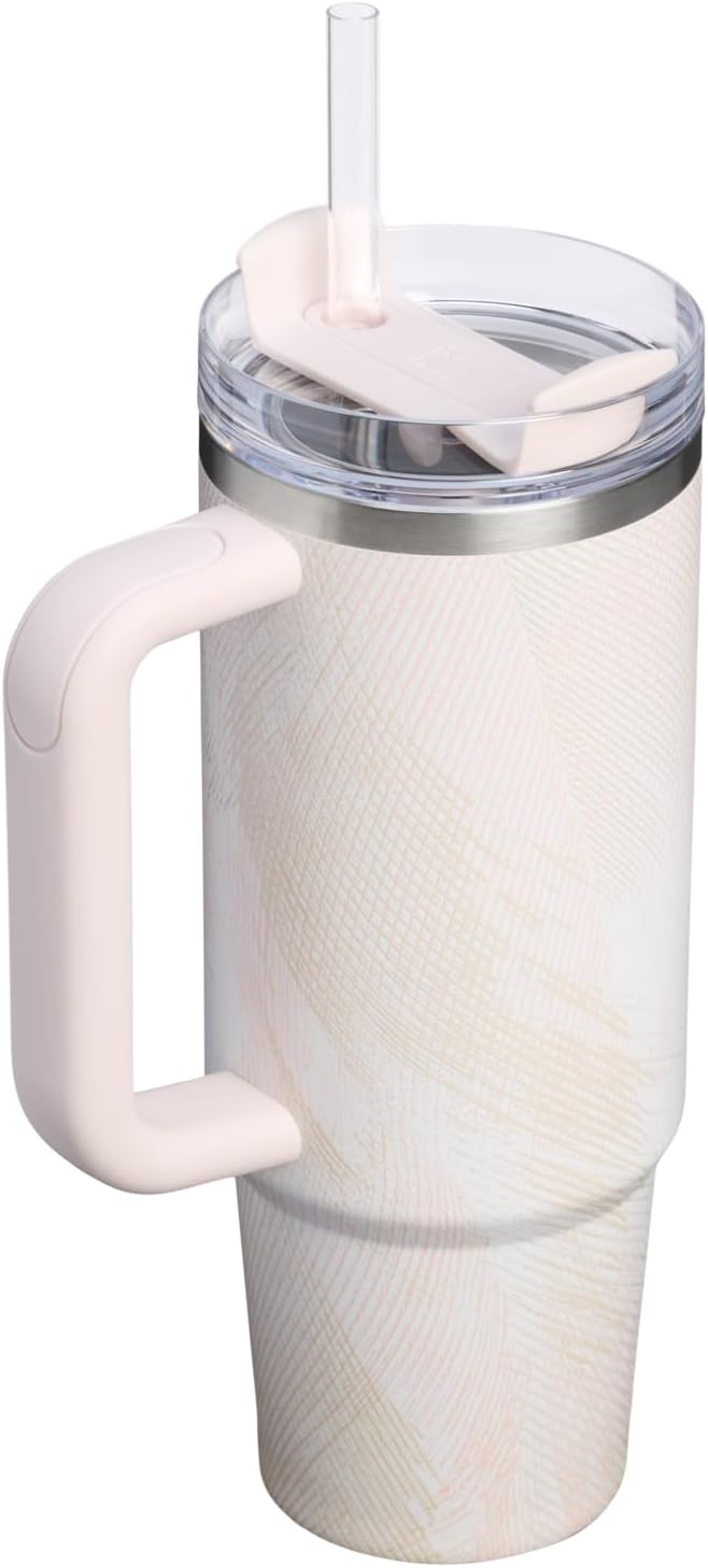 STANLEY Quencher H2.0 Tumbler with Handle and Straw 30 oz | Flowstate 3-Position Lid | Cup Holder Compatible for Travel | Insulated Stainless Steel Cup | BPA-Free | Sahara Plume