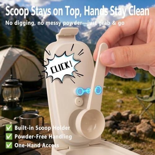 Airtight Coffee Canister with Scoop, 14oz Food Storage Container