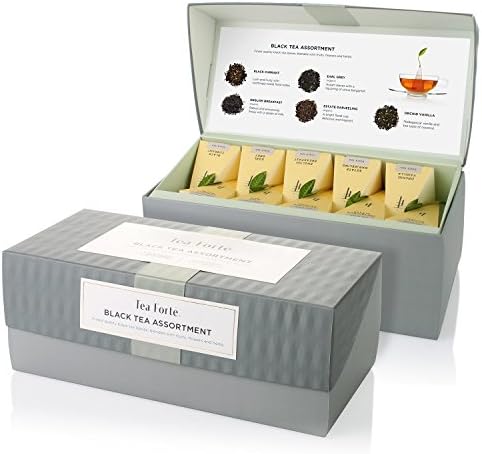 Tea Forte Tea Sampler, 20 Pyramid Infuser Bags, Premium Tea Gift Set