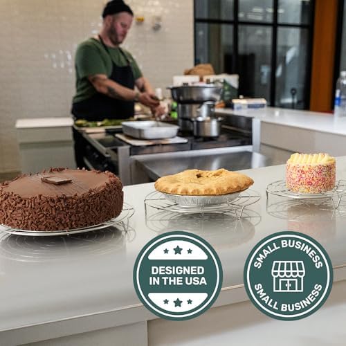 Ultra Cuisine 3 Set Round Cooling Racks for Baking (7.5, 9 & 10.5 Inch)