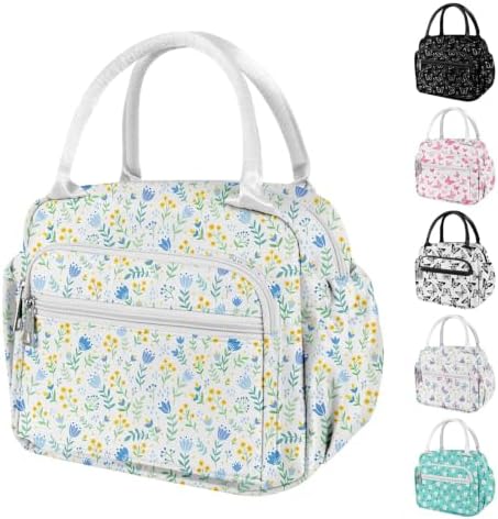 Lunch Bag Women Stylish Quilted Lunch Boxes for Adult Fit and Fresh Cooler Insulated Lunchbox for Work Cute Small 11 Liters Compact Lunchbag Waterproof