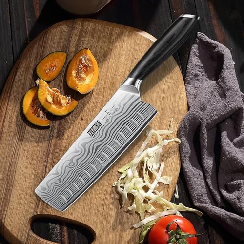 HOSHANHO 7-Pc Knife Set with Magnetic Knife Holder, Japanese Chef Knife Set