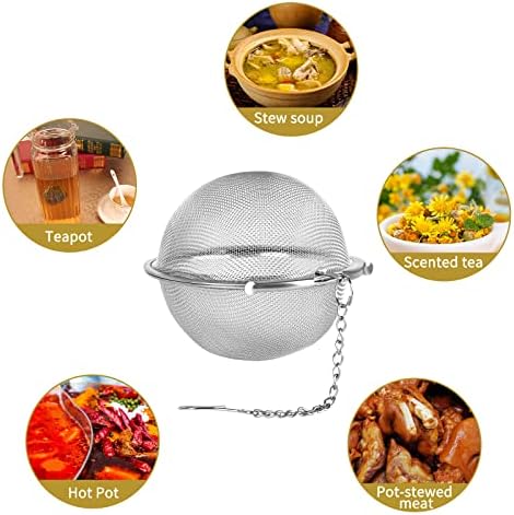 Fu Store 2pcs Stainless Steel Mesh Tea Ball 3.55 inches Tea Strainers