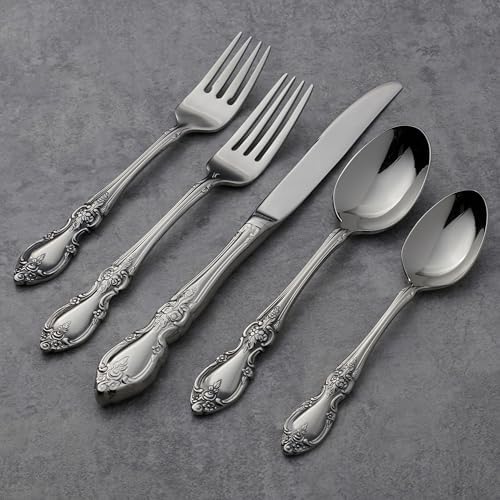 Oneida Louisiana 45-Piece 18/8 Silverware Set for 8, Flatware