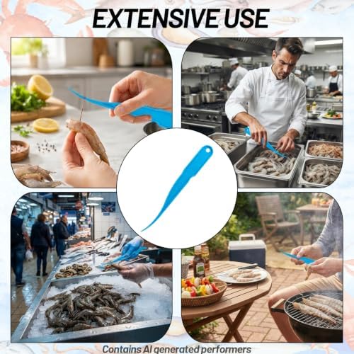 Shrimp Deveiner Tool Shrimp Peeler 1PC Blue Seafood Kitchen Tool