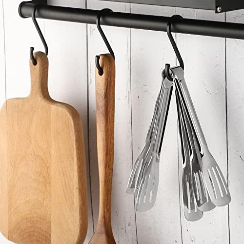 Kitchen Tongs 7 Inch, 8 Pack Stainless Steel Serving Tongs for Cooking Appetizers, Salad, Small Kitchen Tongs for Food, Dishwasher Safe