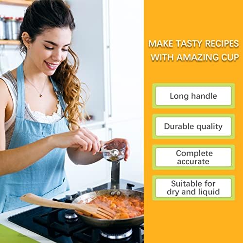2PCS 1Tsp(5ml, 1/6oz) Measuring Spoon, Stainless Steel Measure Scoop