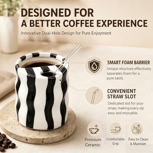 Espresso Cups Ceramic Coffee Mug Series European Striped Dot Coffee Cup And Saucer Mug Cake Plate Afternoon Tea Set Tea Cup And Saucer (Black 3)