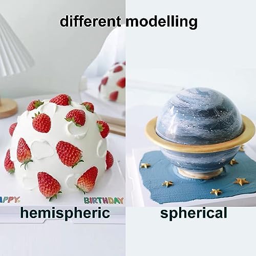 7 Inch Aluminum Hemisphere Cake Pan, White, Novelty