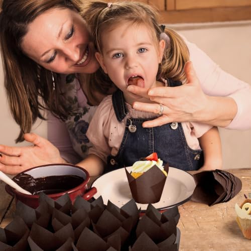 120pcs Tulip Cupcake Liners for Baking Cups, Premium Muffin Liners Holders