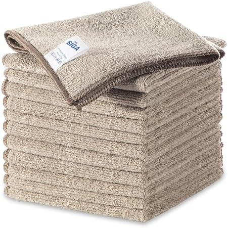 MR.SIGA Microfiber Cleaning Cloths, Streak Free Microfiber Towels, 12 Pack