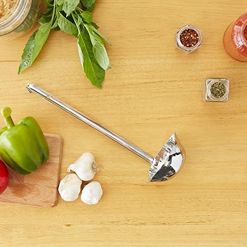 RSVP International Endurance Canning Collection Non-Reactive 18/8 Stainless Steel, Dishwasher Safe, Ladle, 13-1/2"