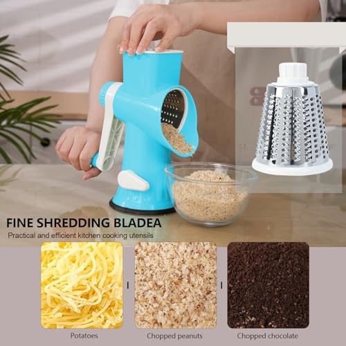 Rotary Cheese Grater with Handle-Versatile Cheese Grater