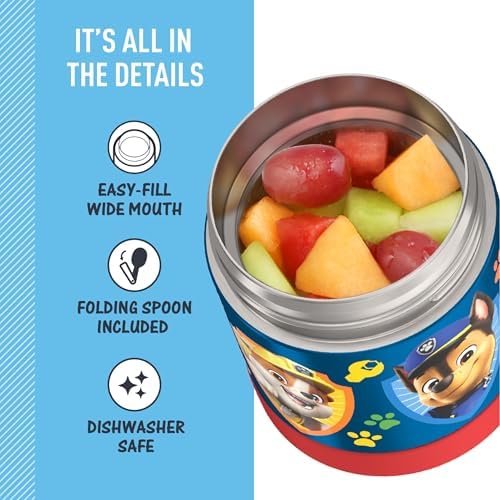 THERMOS FUNTAINER Kids Food Jar with Spoon, Paw Patrol, 10 Ounce (Pack of 6)