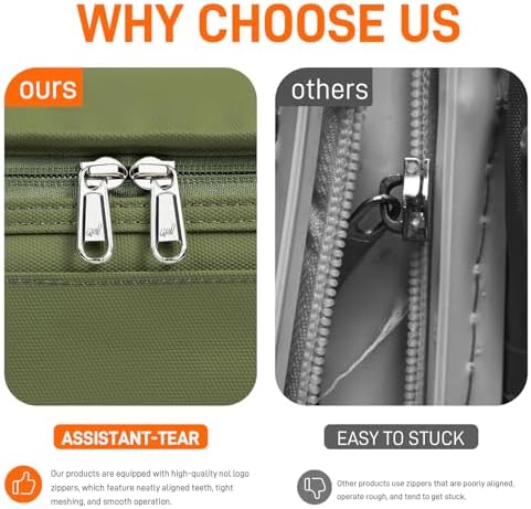 NOL Small Lunch Bag Mini Lunch Box Insulated Lunch Bag for Men/Women Leakproof Cooler Tote Bag Lightweight Nylon Waterproof Lunch Box For Work, Amy green