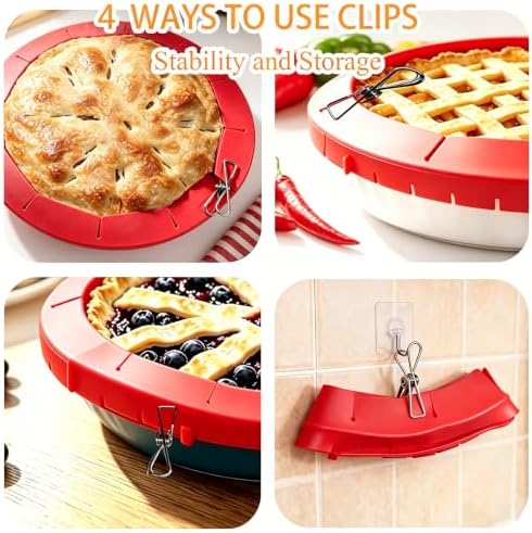 Adjustable Silicone Pie Crust Shield for 8-11.5" Pies （Pie Crust Protector）