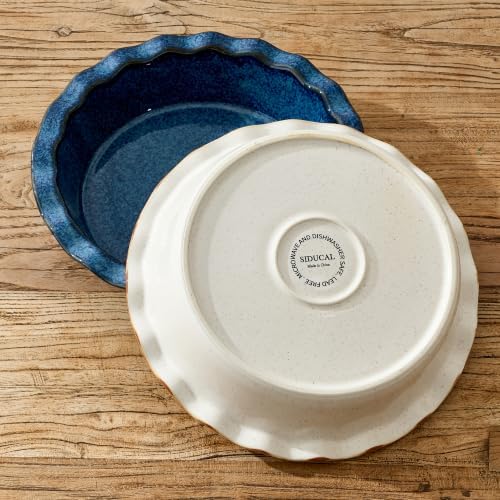 Ceramic Pie Pan for Baking[10.6 inch],Reusable NonStick Ceramic Baking Dish