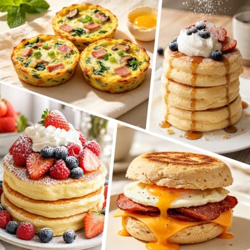 CAKETIME Muffin Top Pan Non Stick, Silicone Egg Molds for Breakfast Sandwiches 3 Inch Round Egg Baking Pan for Oven English Muffins, Whoopie Pies, Corn Bread, Tarts 2 Pack