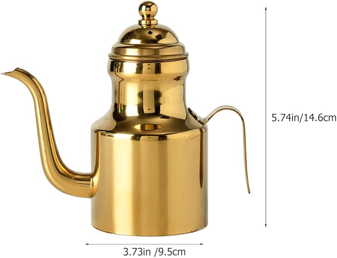 Stainless Steel Oil Bottle, 18oz Olive Oil Dispenser with Drip Free Spout, Kitchen Sauce Container (500 ml)