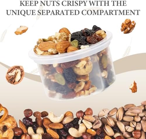SOLIGT 2 Pack Overnight Oats Containers with Lids (Oat White/Rose Pink)