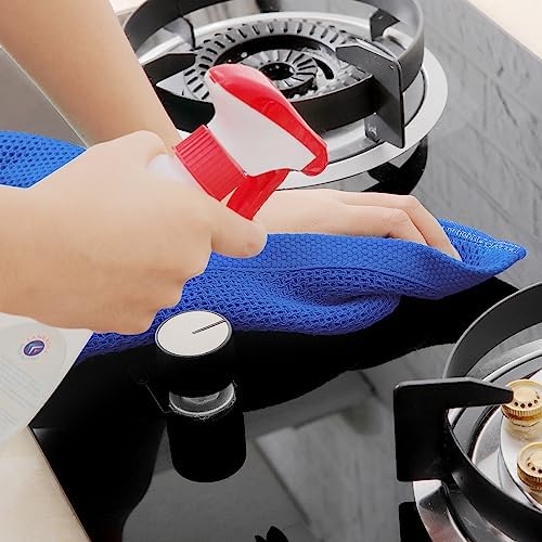 Homaxy 100% Cotton Waffle Weave Kitchen Dish Towels 4-Pack, Blueberry