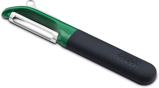 Joseph Joseph Multi-Peel Straight Peeler Easy Grip Handles Stainless Steel Blade for Kitchen Vegetable Fruit, Green
