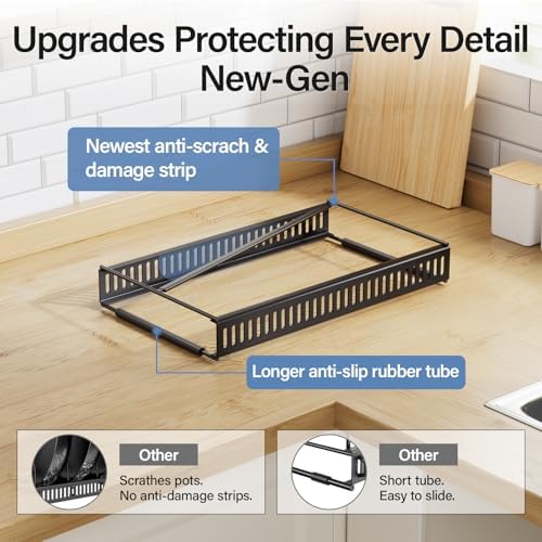 ORDORA Expandable Pots and Pans Organizer under Cabinet with 12 Dividers