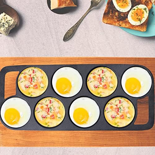 YOLOPLUS+ 16" Pre-seasoned Cast Iron Muffin Pan with Heat Resistant Gloves