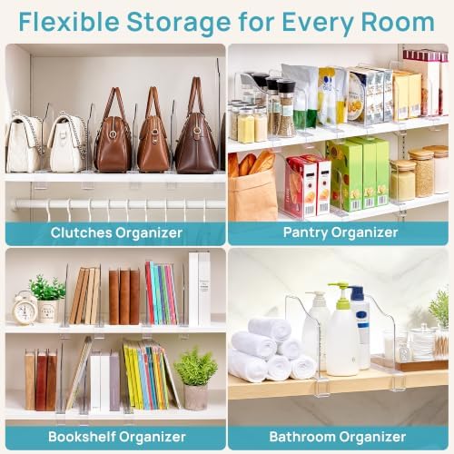 Vtopmart 8 Pack 7.5“ Height Shelf Dividers for Closet Organization