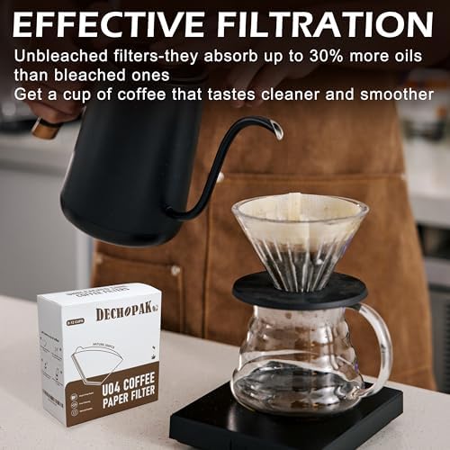 200Pcs #4 Coffee Filters Cone 8-12 Cup for Drip Coffee Maker