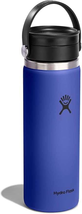 Hydro Flask Flex Sip Coffee Tumbler – Insulated Stainless Steel, Non Spill, Leak Proof Travel Cup 20 Oz Capri Blue